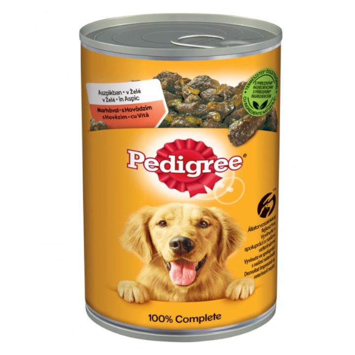 2 x Pedigree Nedves Kutyaeledel Felnőtt Kutyáknak Marhával, 400 g szett
