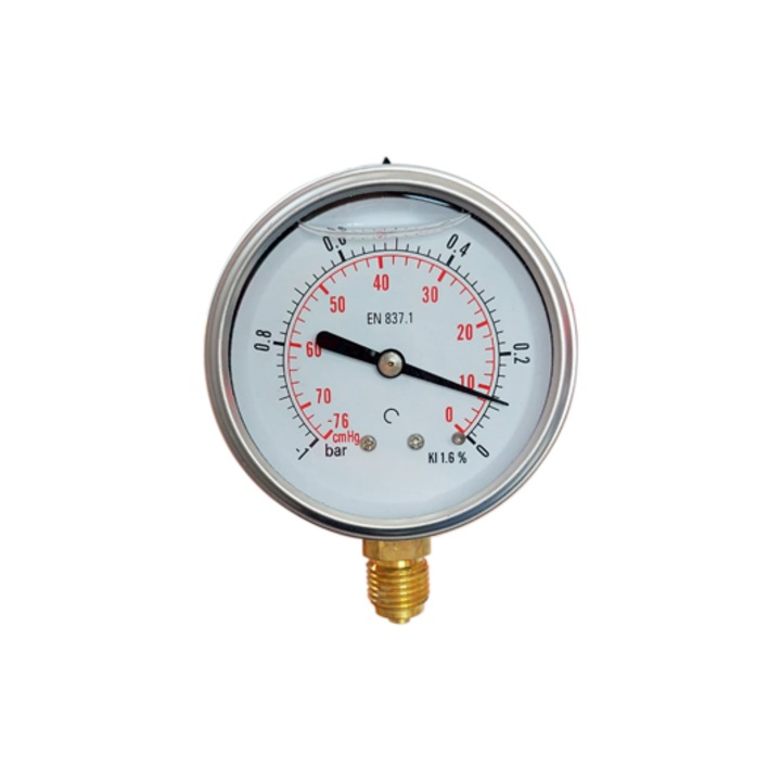 Ceas vacuum cu glicerina, presiune de la 0 la -1 bar