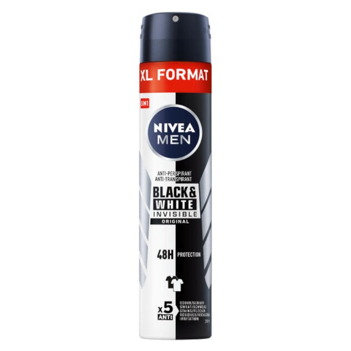 Set 2 x Deodorant Spray Men Invisible Black & White Power Nivea Deo 200ml