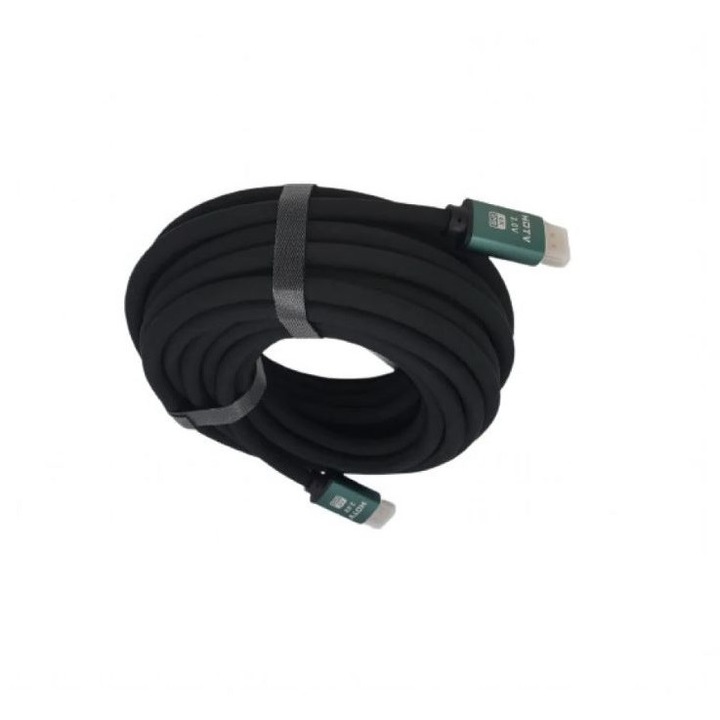 HDMI 4K 3D кабел с Ethernet, 10 метра - UltraHD гледане, черно-зелен