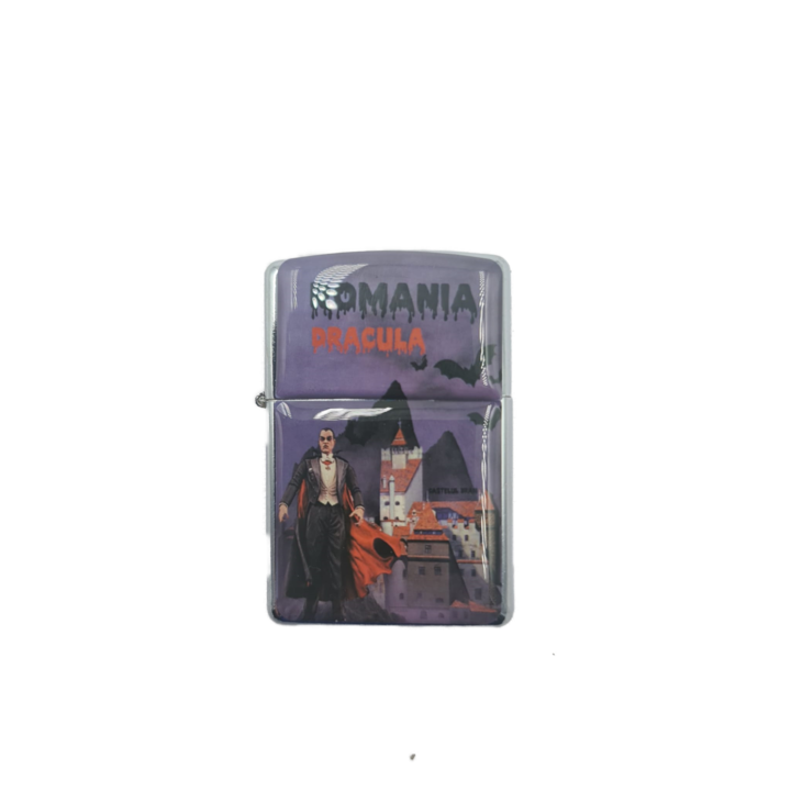 Тип запалка Dalimag, Zippo, Модел Дракула, Подвижен интериор, Бензин, 6 см