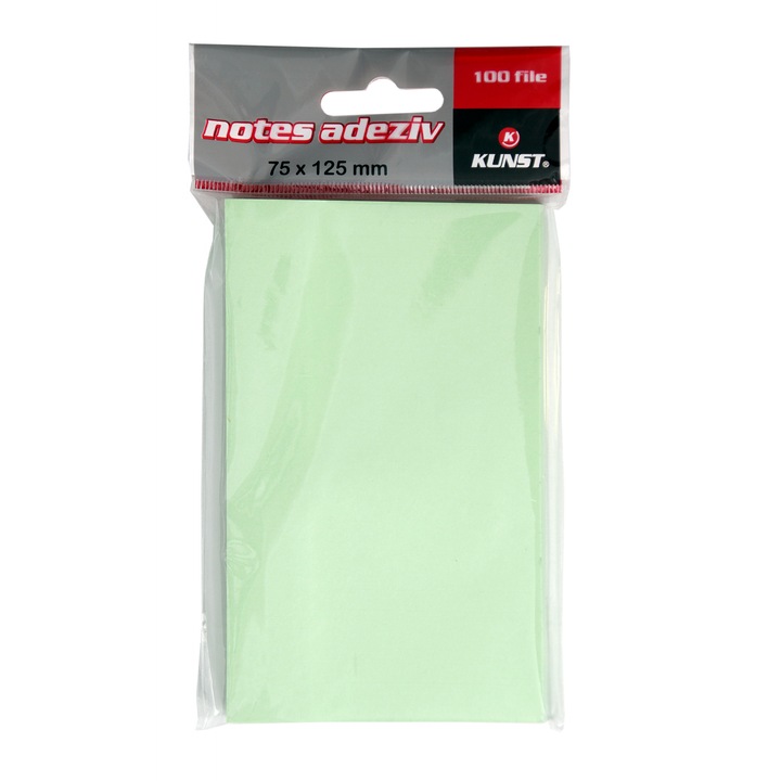 Notes hartie adeziv Kunst Verde 75 x 125 mm