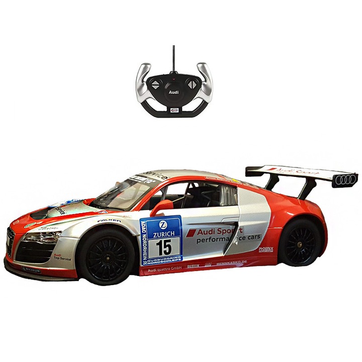 Masina de curse Audi R8 LMS Performance, Gri, 1:14