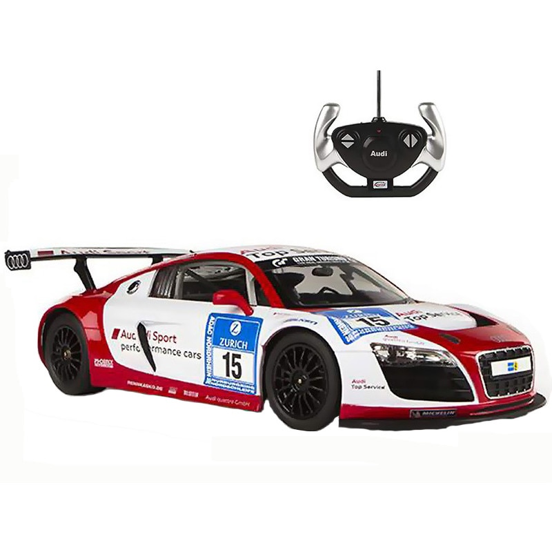 Masina de curse Audi R8 LMS Performance, Alb, 1:14
