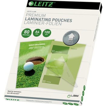 Folie laminare Leitz UDT A4, 80 microni, 100 buc/top Folie laminare Leitz UDT A4, 80 microni, 100 buc/top