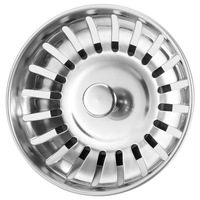 Sita scurgere pentru chiuveta, Darklove, Dop de inchidere de deseuri, Deodorizare tip Filtru pentru chiuveta, Accesorii de bucatarie, 83mm, 304 Otel inoxidabil, Argintiu