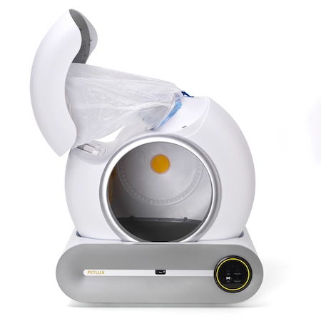 Litiera automata PetLux® pentru pisici, autocuratare, Wifi, dezodorizare, ionizare, aplicatie mobila, tehnologie olandeza