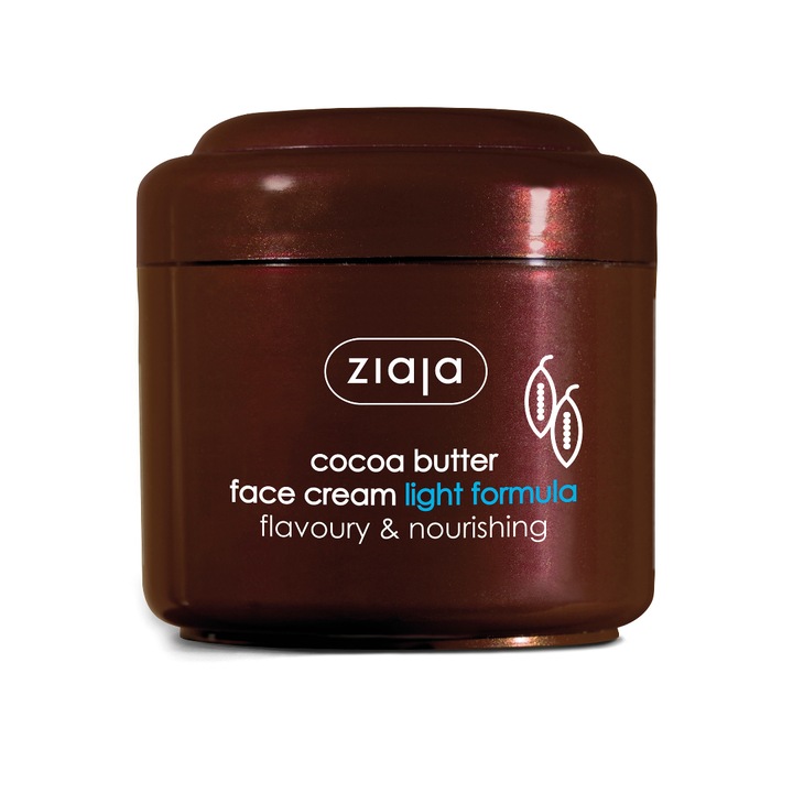 Crema de zi Ziaja formula usoara cu unt de Cacao, 100 ml