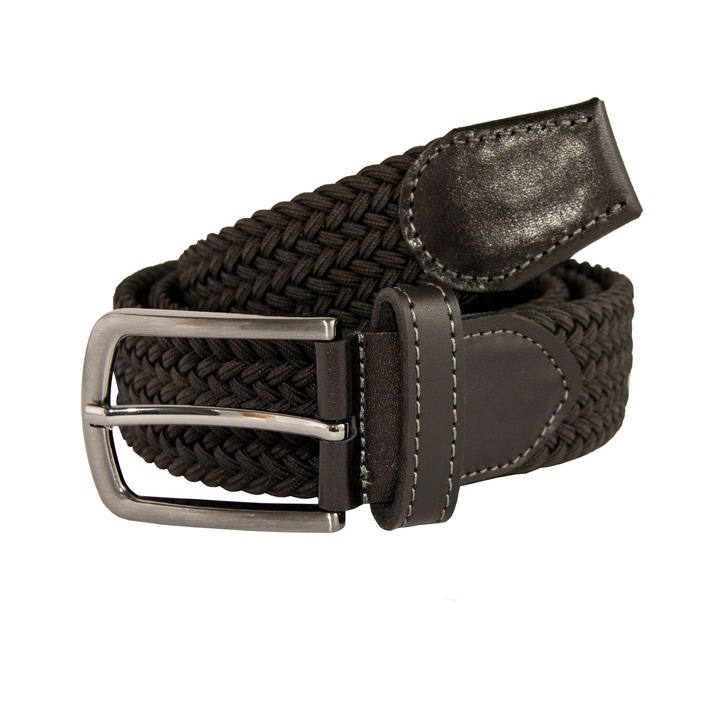 Curea impletita elastica barbati, Newtone, Piele Naturala, 120
