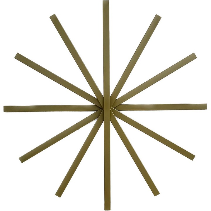 Star Gold fém faliakasztó, absztrakt design, 7 felfüggesztési pont, 100x100x10 cm, arany