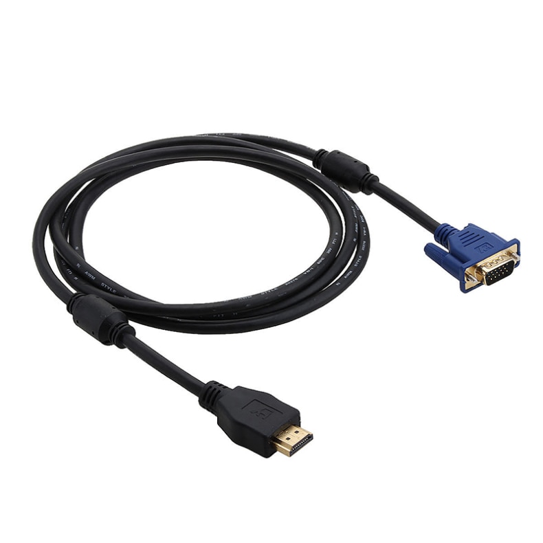 HDMI към VGA 1024p видео кабел за свързване на компютър, DVD или HDTV ...