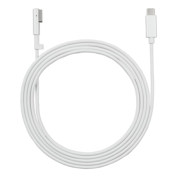 Mágneses töltőkábel USB-C a MagSafe 1-hez (5 Pin) 60 W, 1,7 méter hosszú és fehér színű