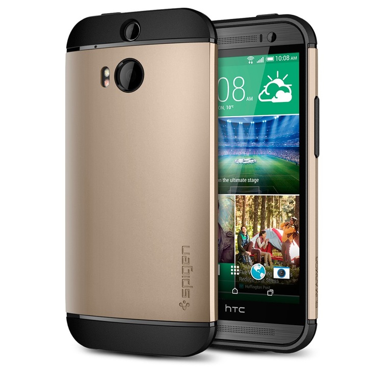Husa telefon, Spigen SGP Slim Armor, Pentru HTC One M8, Auriu