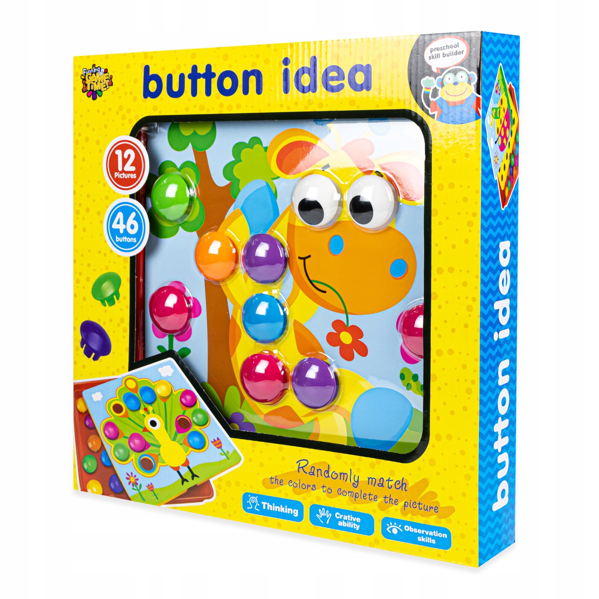 Jucarie puzzle mozaic, GameTime, 58xpiese, Multicolor, 3+ - eMAG.ro