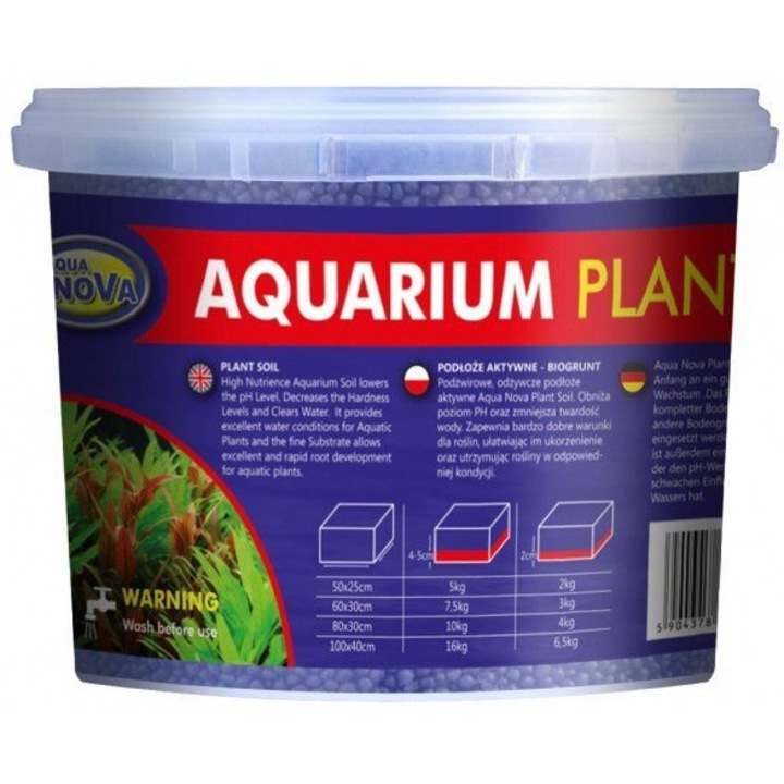 Substrat pentru plantele din acvariu, Aqua Nova, 4kg, Maro
