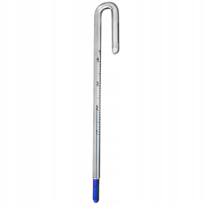 Termometru pentru acvariu, AquaGlass, Sticla, 10 mm, Transparent