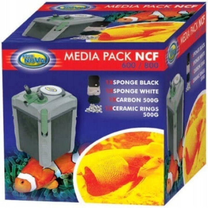 Kit de reincarcare, Aqua Nova, Pentru filtru Ncf-600/800, Gri