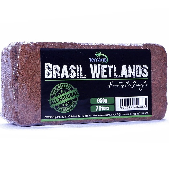 Субстрат с кокосови влакна, Terrario, Кокосови влакна, 650гр, Кафяв