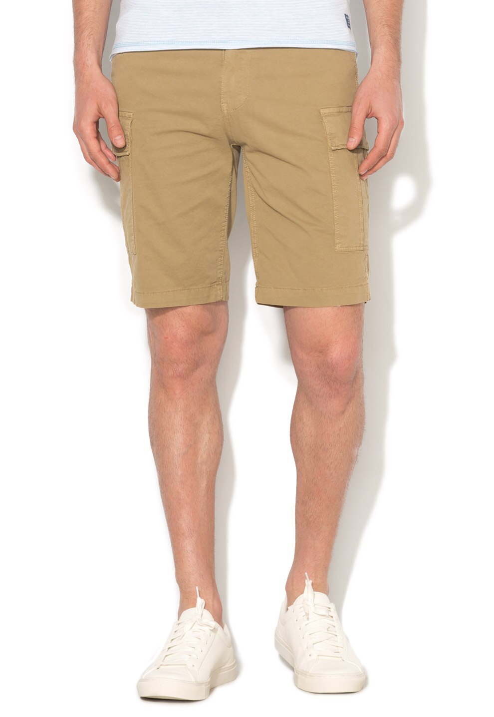 BLEND Bermude cargo maro camel XL