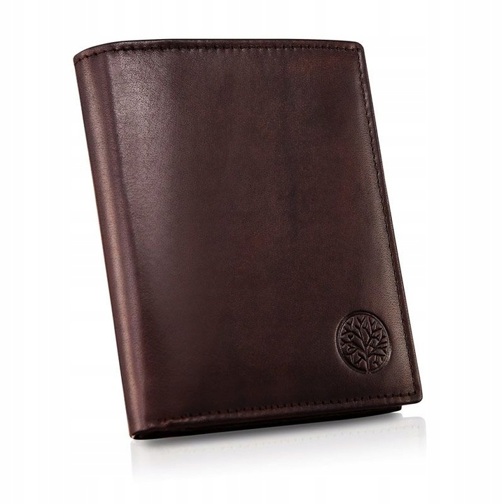 Portofel barbati, Betlewski, Piele, 12.5cm, Maro