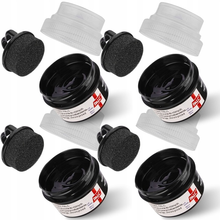 Set 4 creme cu aplicator pentru pantofi, Palc, Negru