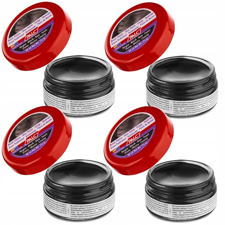 Set 4 creme pentru piele, Palc, Negru