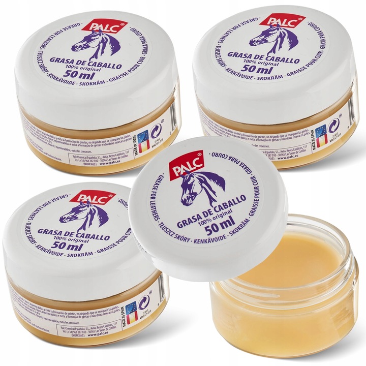 Set 4 cutii de ceara de intretinere pentru incaltamintea din piele, Palc, Incolor