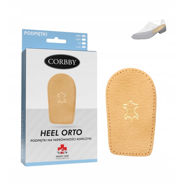 Set de 2 branturi, Corbby, Piele, Bej, 35-39 EU