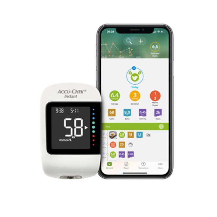 Глюкомер Accu Chek Instant, 50 теста и 50 игли, mmol/l