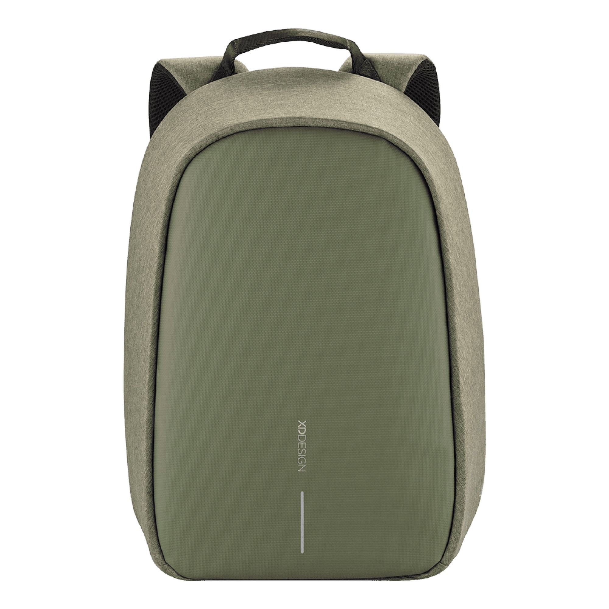 Rucsac Bobby Hero mini, XD, antifurt, compartimente laptop 13.3" si tableta 12.9", materiale sustenabile, protectie impotriva taierii, rezistent la apa, 10,5 L, kaki, bandana Empath inclusa