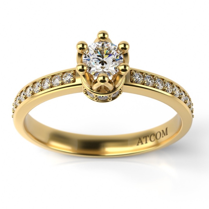 Годежен пръстен от жълто злато Stephan модел