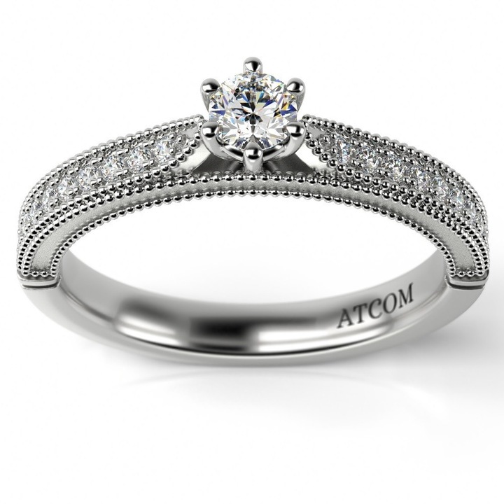 Годежен пръстен от бяло злато модел Camille