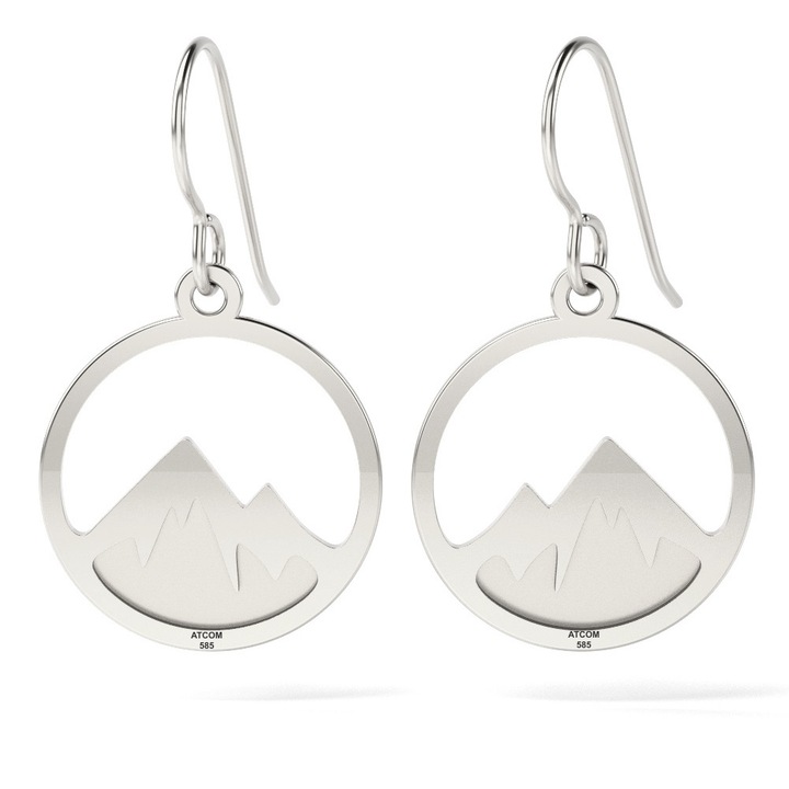 Rögzíthető fehér arany fülbevaló modell