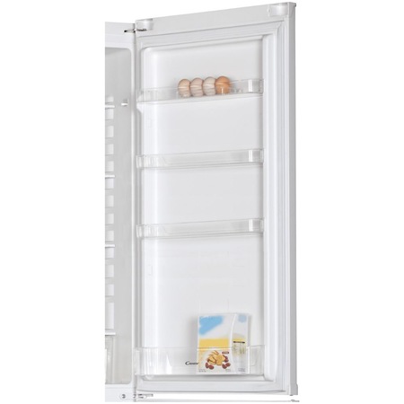 Combina frigorifica Candy CCG1S 518EW, 252 l, Super Freezing, Rafturi din sticla, Usi reversibile, Clasa E, H 180 cm, Alb