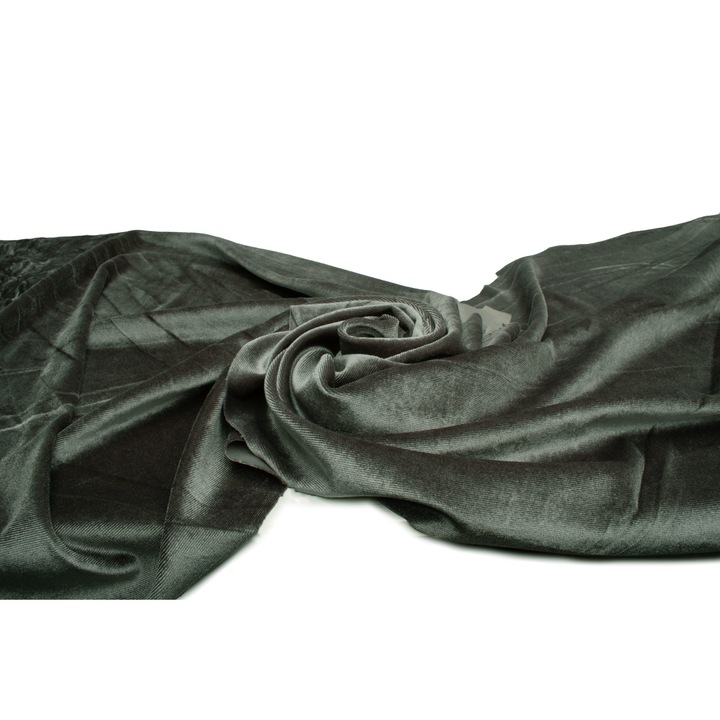 Кадифе, тип: плетиво от велур, цвят Тъмно сив, размер 50 см x 150 см