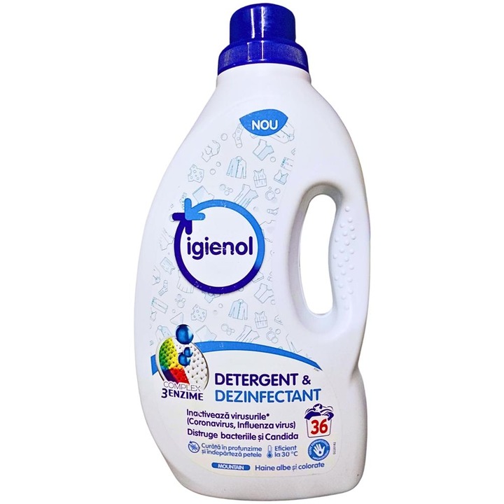 Detergent & dezinfectant de rufe Igienol Mountain, 2.7 l, 54 spalari