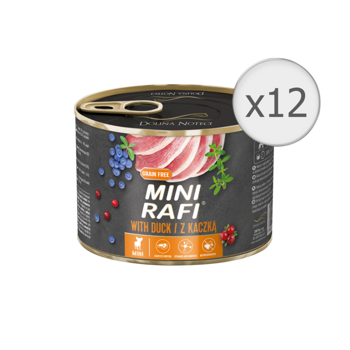 Rafi nedves kutyaeledel, Kis méret, Kacsa, 12x185 g