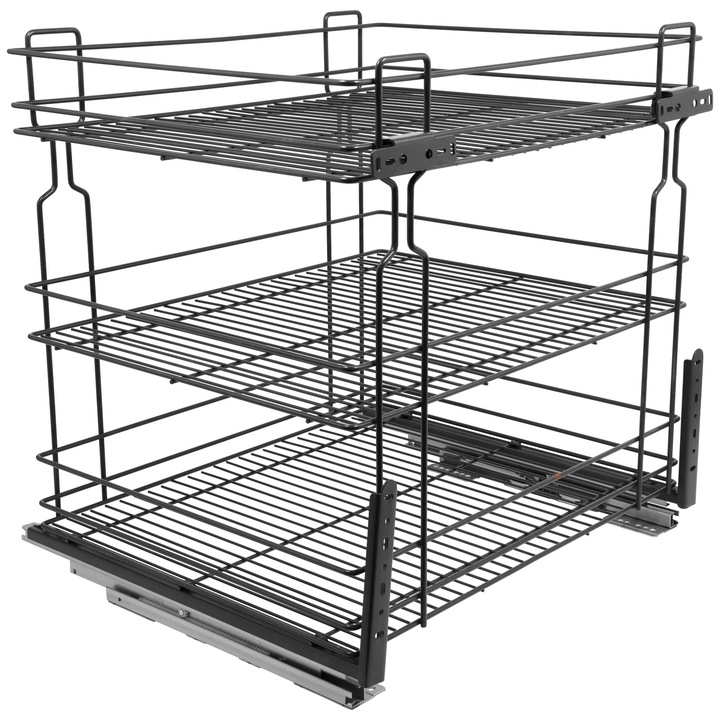 Cos de bucatarie Cargo Mini 50 3P, montare pe partea de jos, Amortizor, Wiexpol, 45x48, 5x55 cm, Grafit