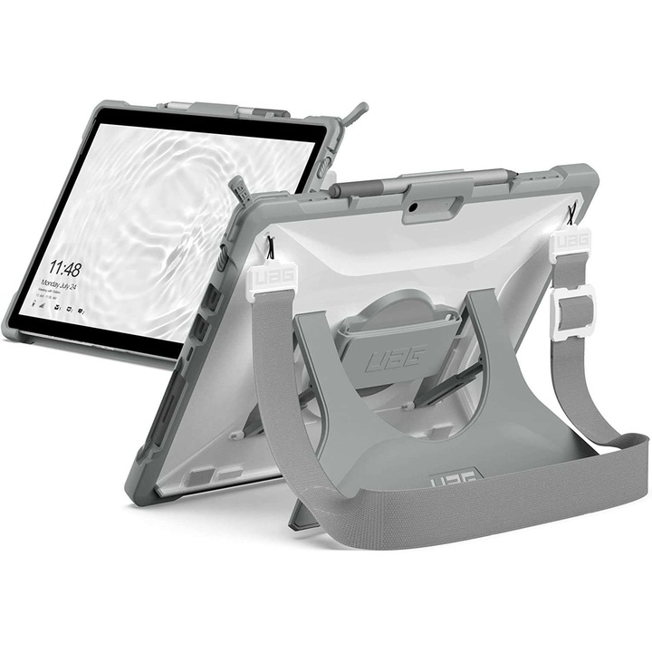 Калъф, UAG, за MICROSOFT Surface GO, GO 2, GO 3, ПРОЗРАЧЕН БЯЛ