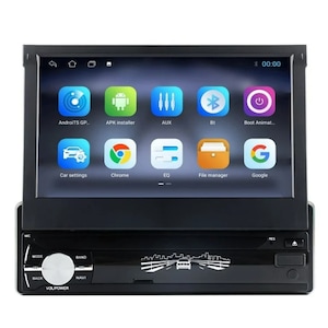 Navigatie 1DIN, Ecran retractabil electric de la buton, 4GB RAM 64GB, Android 11, Bluetooth, Wifi, Mirrorlink