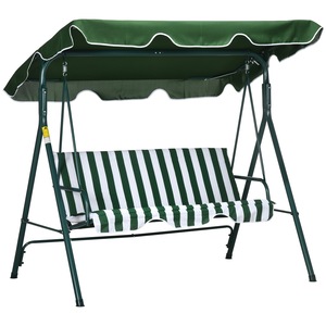 Leagan gradina, Poliester/Otel, 172x110x153 cm, Alb/Verde