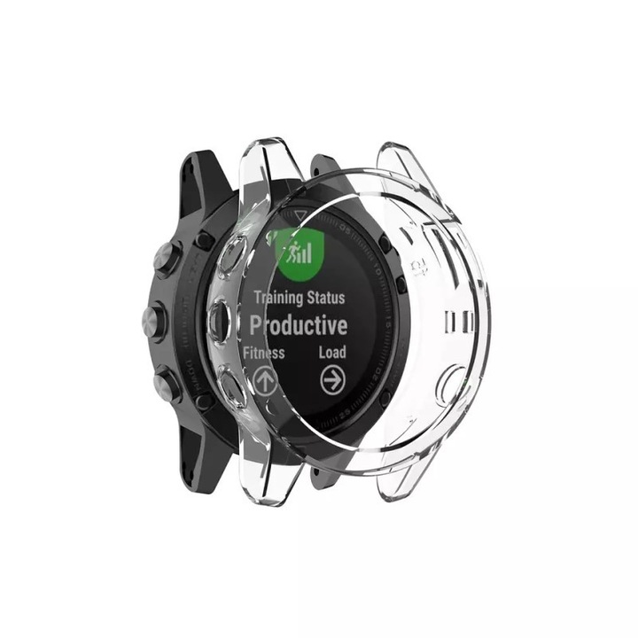 Garmin Fenix 6X / 6X Pro / 6X Solar tok, átlátszó tok, szilikon