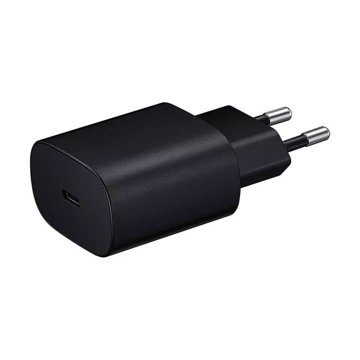 Incarcator de Retea iFan, Fast Charge 25W, USB-C, compatibil Apple/Android, Negru