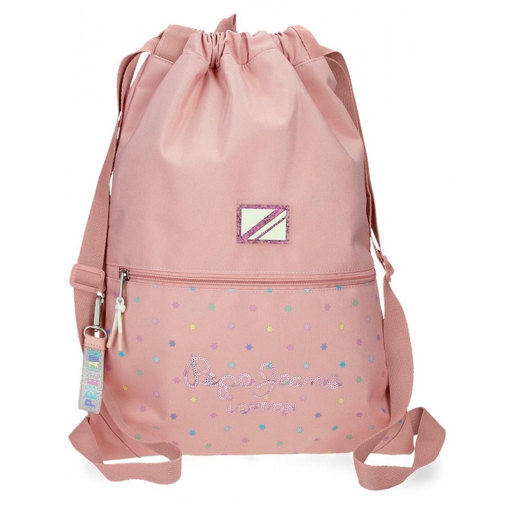 Sac sport fete, Pepe Jeans Carina, buzunar frontal, 35x46 cm