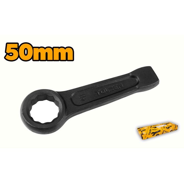 Cheie inelara cu batator TOLSEN 46 mm, CrMo, tratata termic, aliaj molibden chimic pentru protectie sporita, rezistenta industriala, pentru uz profesiona