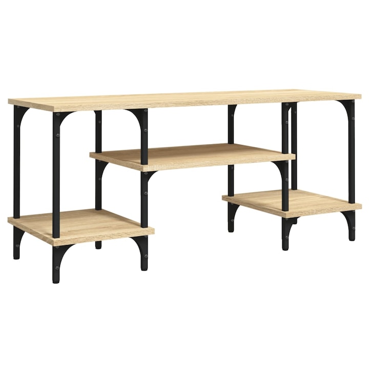 Comoda TV vidaXL, stejar sonoma, 102x35x45,5 cm, lemn prelucrat, 10 kg