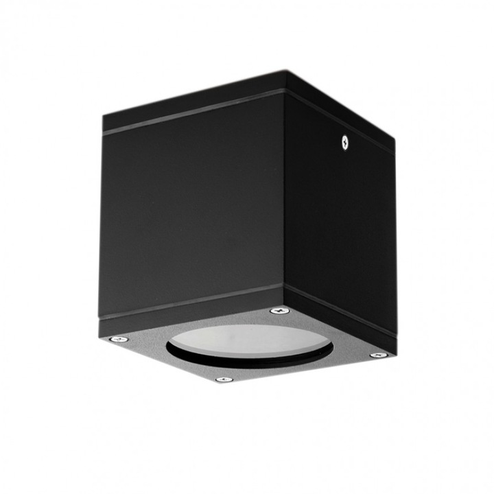 Влагозащитена луна Lightex EAGLE, 1xGU10, max.LED 7W, IP65, 86x86x90mm, Черен