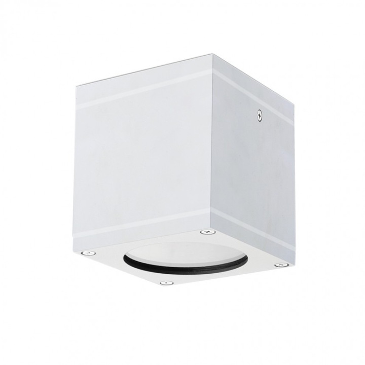 Влагозащитена луна Lightex EAGLE, 1xGU10, max.LED 7W, IP65, 86x86x90mm, Бял