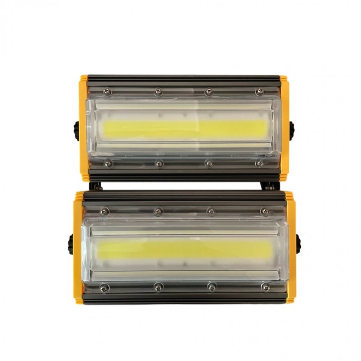 Spot LED, Lightex, 100W, Lumina rece, 11000lm, 220V, IP65, Galben