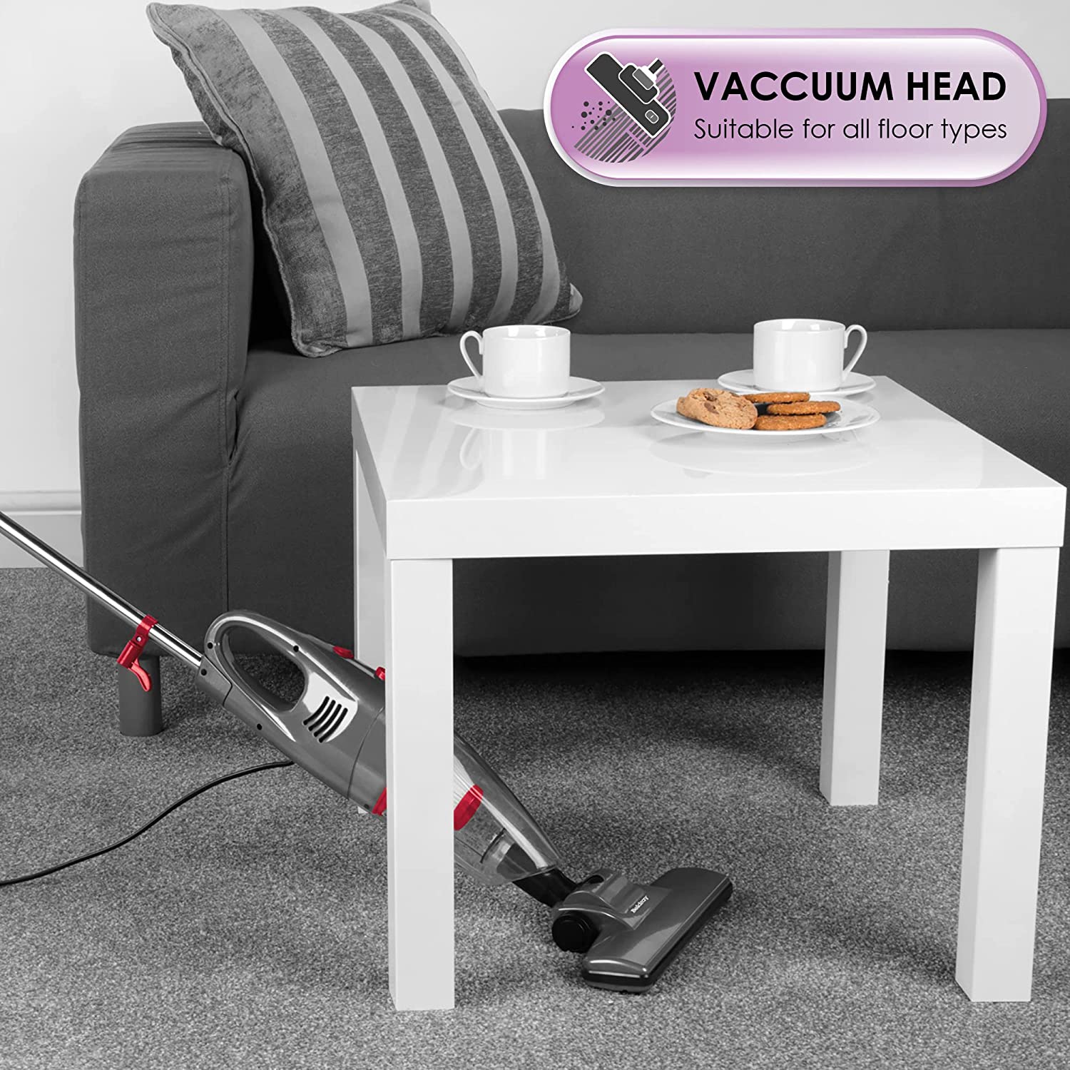 Aspirator 2 in 1 Beldray, multifunctional, filtru HEPA, 600W, fara sac, cablu 5 m